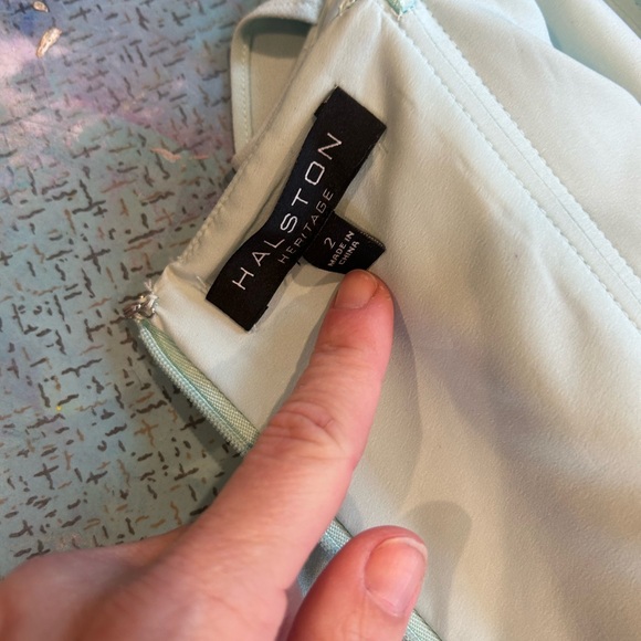 Pastel Seagreen Halston Gown - Picture 6 of 15